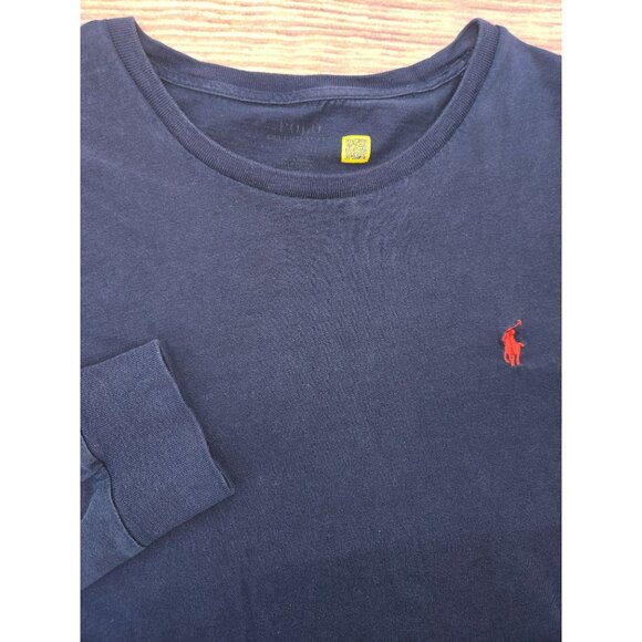 Polo Ralph Lauren Mens Navy Long Sleeve Crew T-shirt Medium - Picture 4 of 7